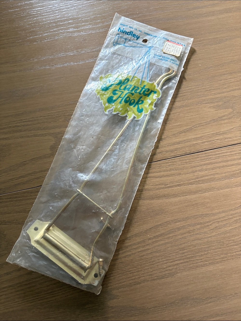 vintage golden brass planter hook plant hanger